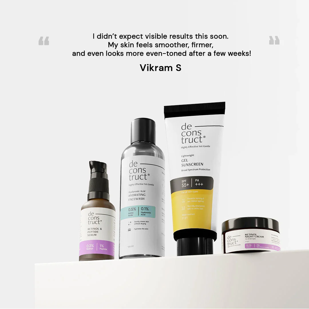 Anti Aging Skin Care PM Routine Kit | Visibly Reduces Aging Signs | Smoother, Younger Skin | Dermat Approved Routine For Men & Women - Image 5