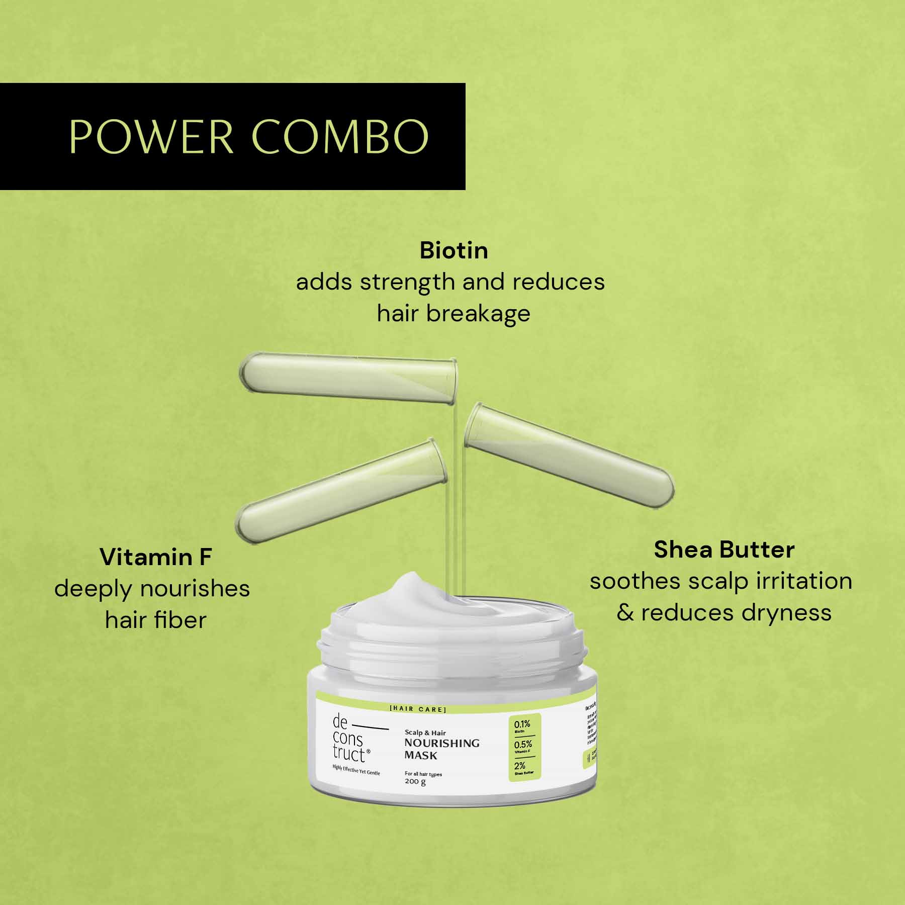 Scalp & Hair Nourishing Mask - 0.1% Biotin + 0.5% Vitamin F + 2% Shea Butter - Image 3