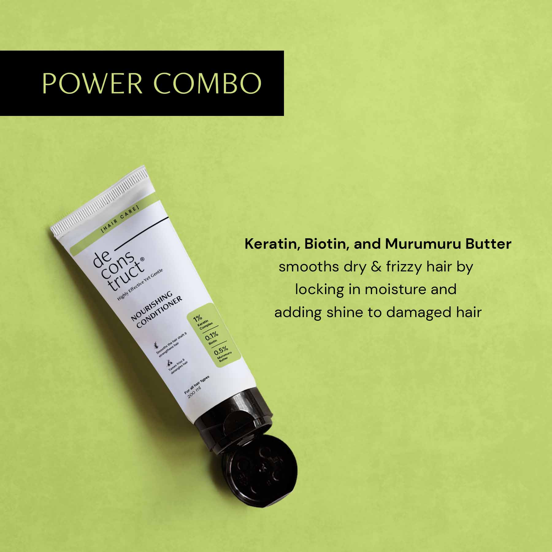 Nourishing Conditioner - 1% Keratin Complex + 0.1% Biotin + 0.5% Murumuru Butter - Image 3