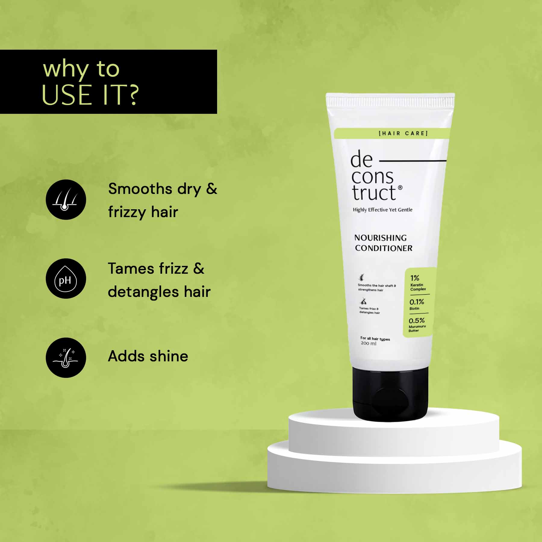 Nourishing Conditioner - 1% Keratin Complex + 0.1% Biotin + 0.5% Murumuru Butter - Image 6