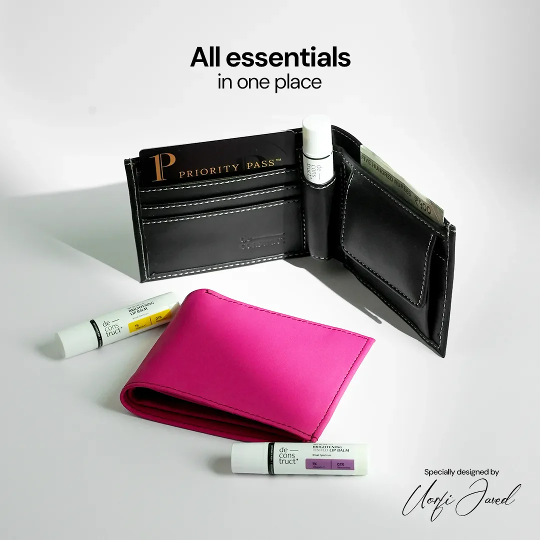 Designed by Uorfi Javed - Black Lip Balm Wallet + Brightening Lip Balm (Limited Edition Drop) - Image 7