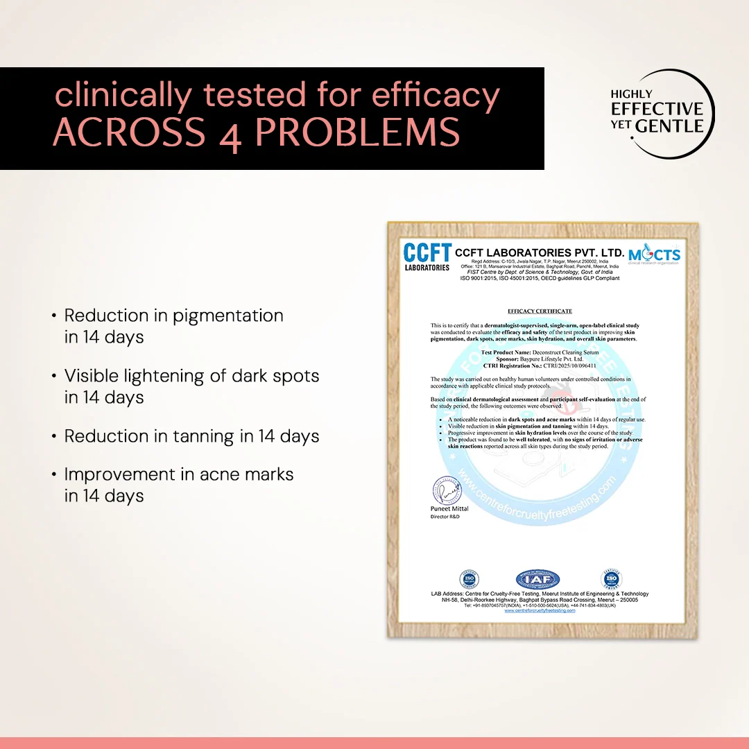 Clearing Serum with 5% Niacinamide & 2% Alpha Arbutin| 4-in-1 Multi-Benefit | Clinically Tested - Image 12