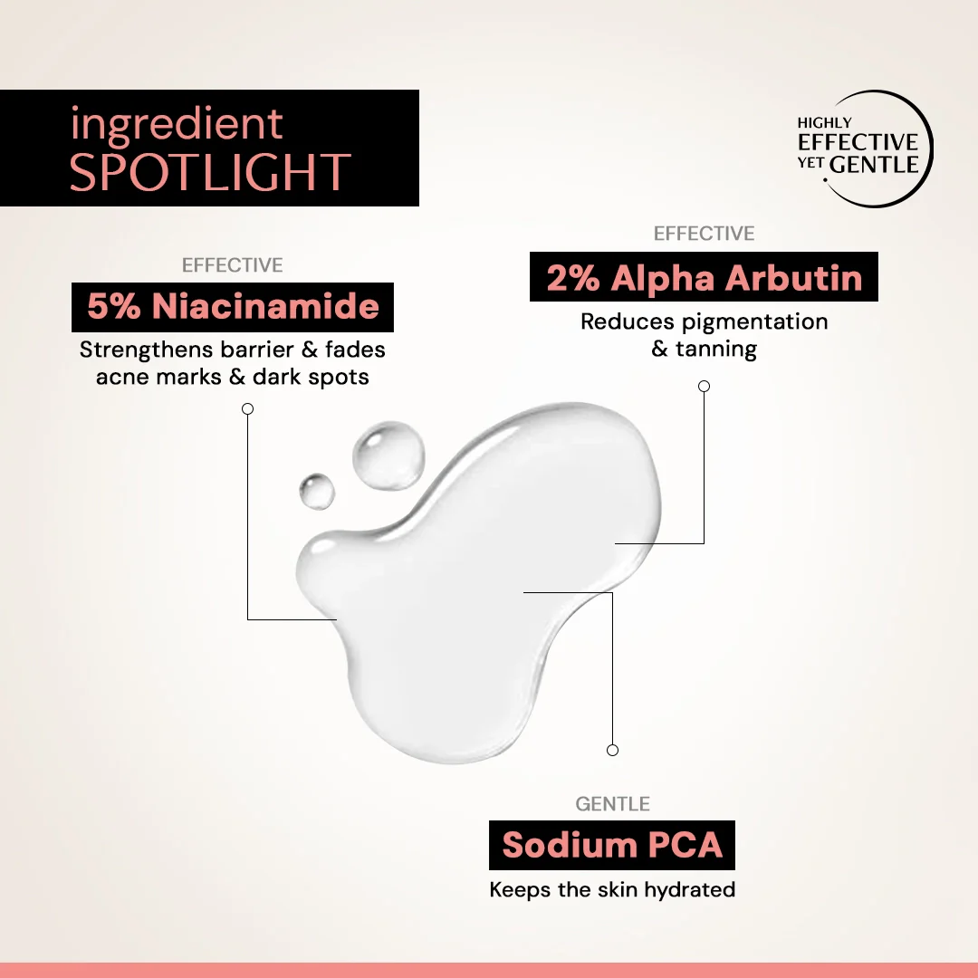 Clearing Serum with 5% Niacinamide & 2% Alpha Arbutin| 4-in-1 Multi-Benefit | Clinically Tested - Image 3