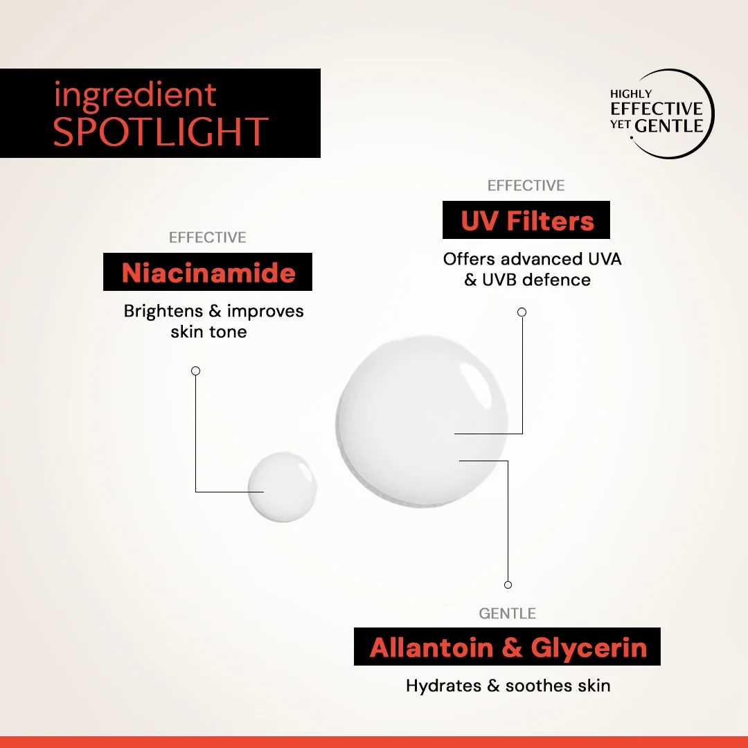Fluid Brightening Sunscreen SPF 50+ PA++++ | Lightweight, Water-Resistant, No White Cast | For All Skin Types | 50g - Image 3