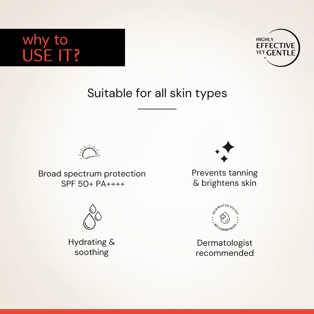 Fluid Brightening Sunscreen SPF 50+ PA++++ | Lightweight, Water-Resistant, No White Cast | For All Skin Types | 50g - Image 4