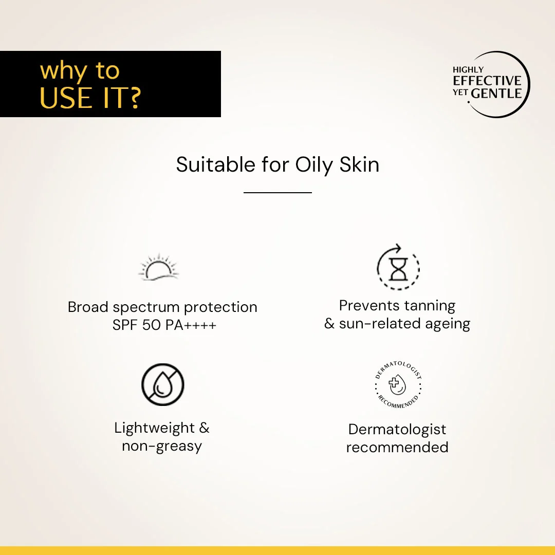 Gel Sunscreen for Oily Skin - SPF 50 PA++++ | 100% Photostable Sunscreen with 4 New Gen UV Filters | Long Lasting | Lightweight, Airy, Non-greasy | In-Vivo Tested - Image 6