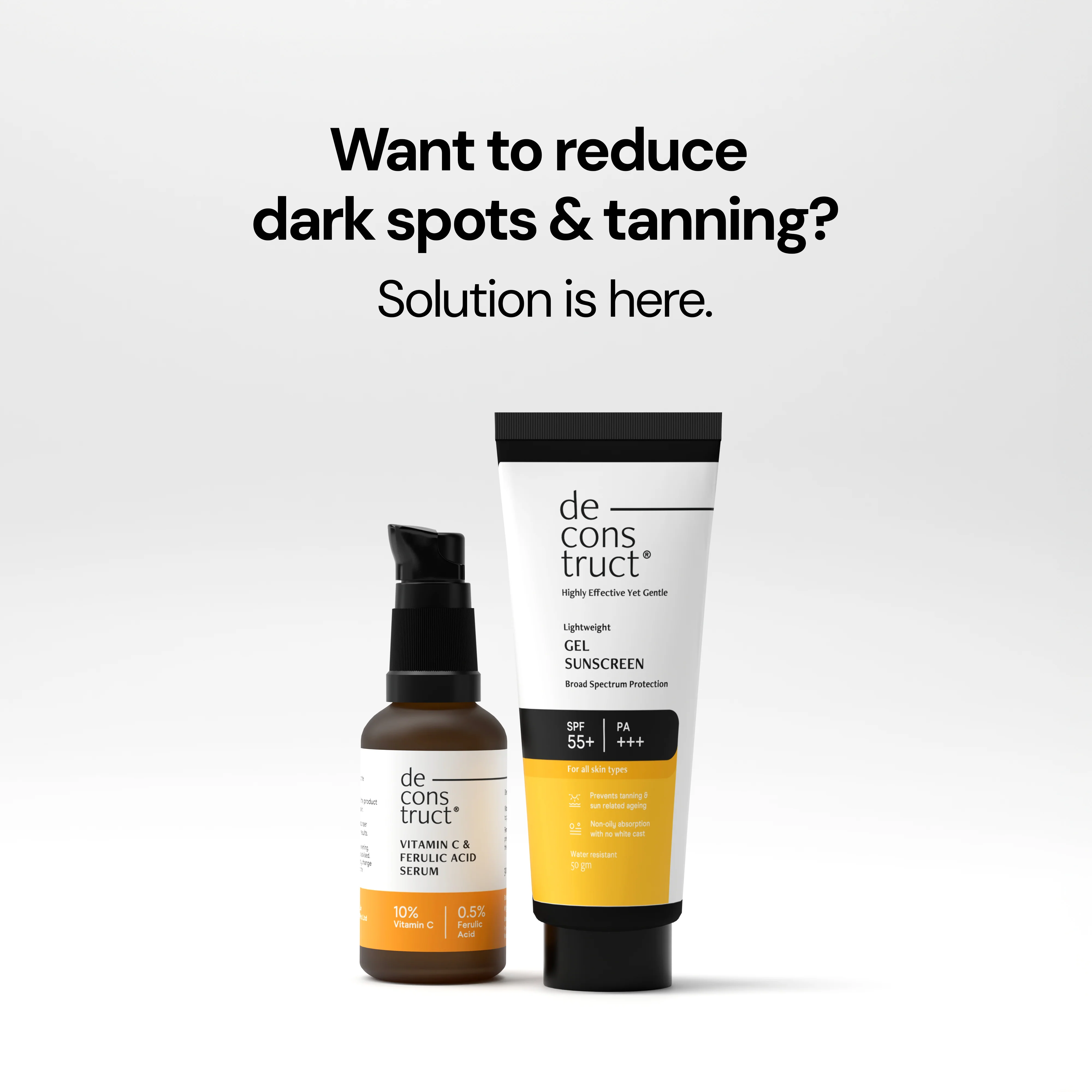 Bestseller Combo - Vitamin C Serum + Gel Sunscreen - Image 3