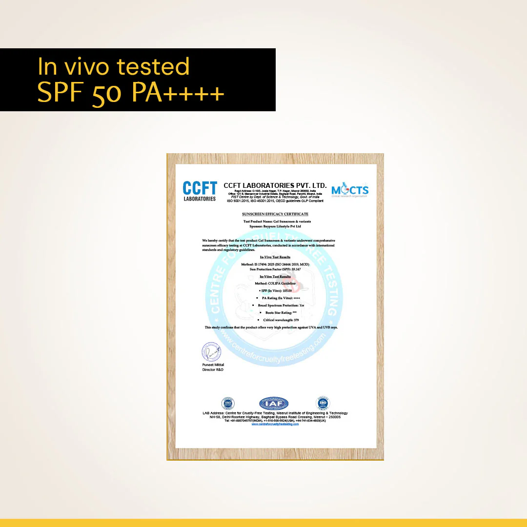 Gel Sunscreen for Oily Skin - SPF 50 PA++++ | 100% Photostable Sunscreen with 4 New Gen UV Filters | Long Lasting | Lightweight, Airy, Non-greasy | In-Vivo Tested (80 Gms) - Image 11