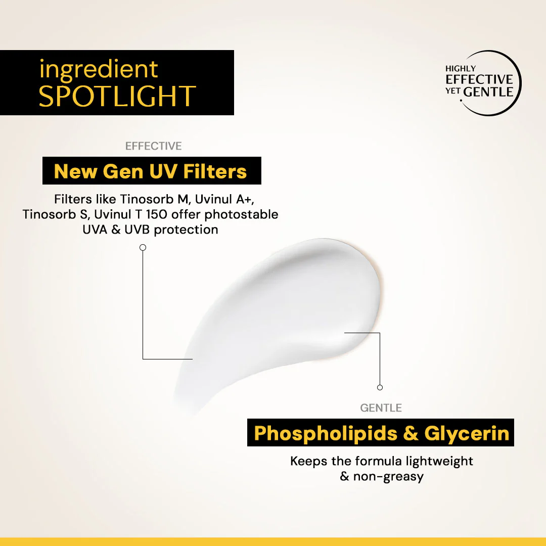 Gel Sunscreen for Oily Skin - SPF 50 PA++++ | 100% Photostable Sunscreen with 4 New Gen UV Filters | Long Lasting | Lightweight, Airy, Non-greasy | In-Vivo Tested (80 Gms) - Image 3