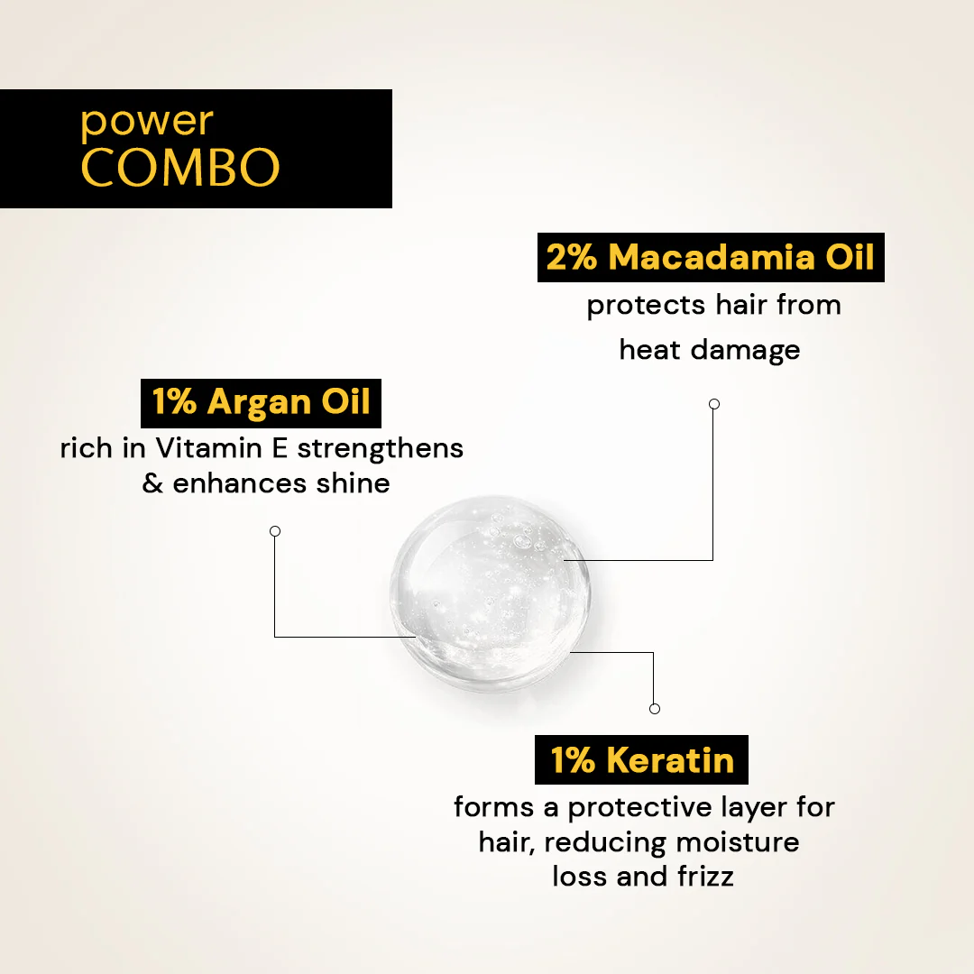 Keratin Treatment Hair Serum with SPF 50 - 1% Keratin Complex + 1% Argan Oil + 2 % Macadamia Oil - Image 4