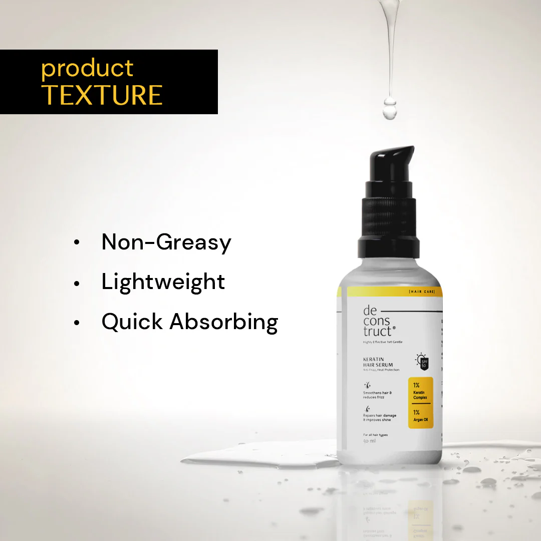 Keratin Treatment Hair Serum with SPF 50 - 1% Keratin Complex + 1% Argan Oil + 2 % Macadamia Oil - Image 5