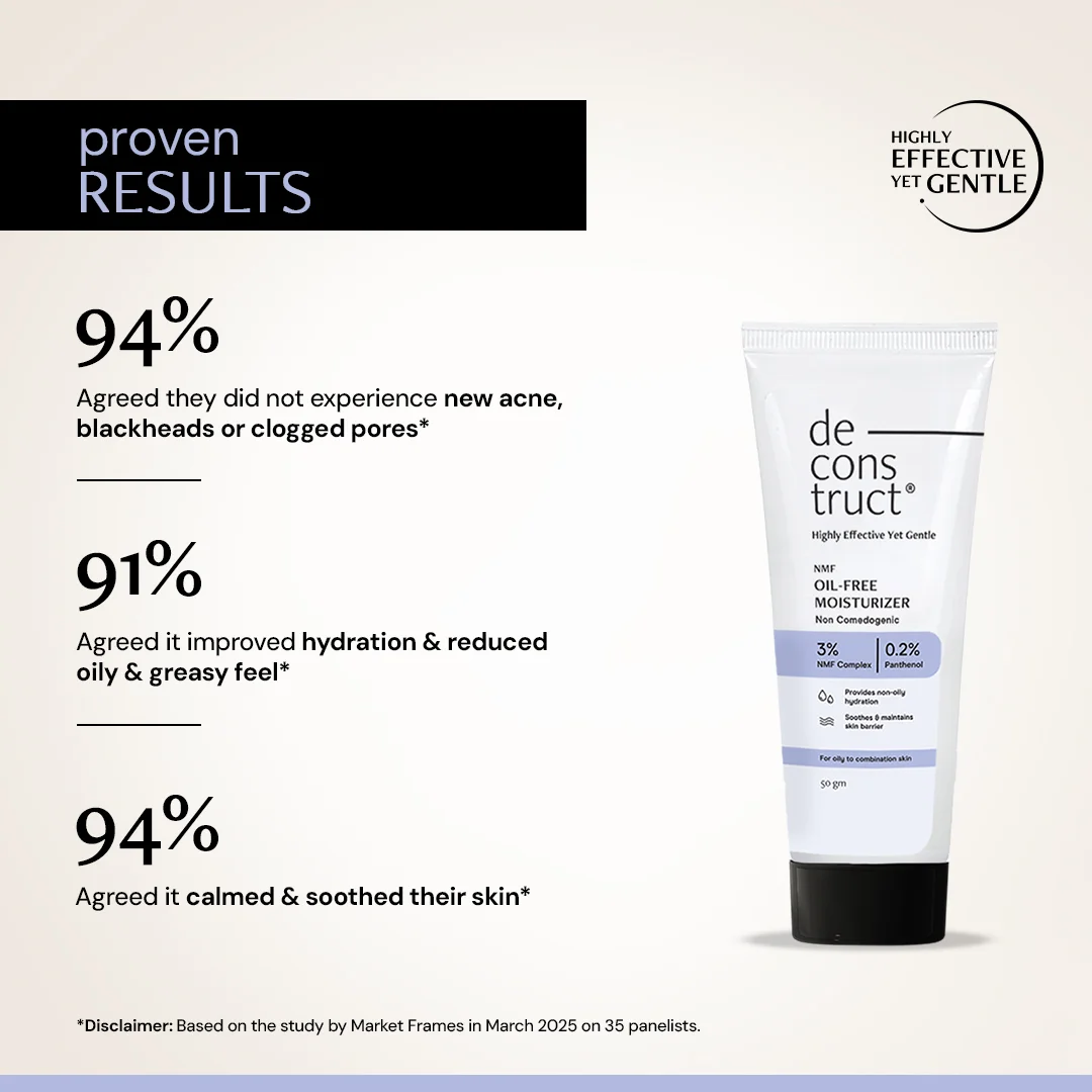 Oil-Free Moisturizer for Oily Skin - 3% NMF Complex + 0.2% Panthenol | Non Sticky, Fast absorbing | 72 Hr Hydration - Image 10