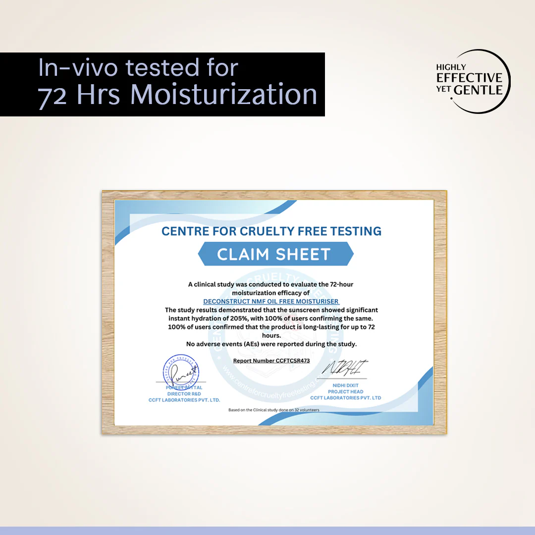 Oil-Free Moisturizer for Oily Skin - 3% NMF Complex + 0.2% Panthenol | Non Sticky, Fast absorbing | 72 Hr Hydration - Image 14