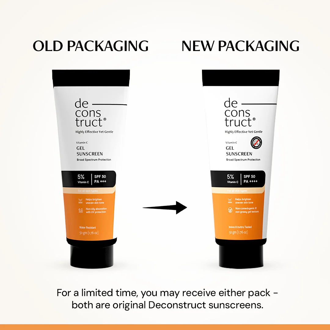 5% Vitamin C Gel Sunscreen for Oily Skin - SPF 50 PA++++ | Brightens skin tone |100% Photostable Sunscreen with 4 New Gen UV Filters | Long Lasting | Lightweight | In-Vivo Tested - Image 3