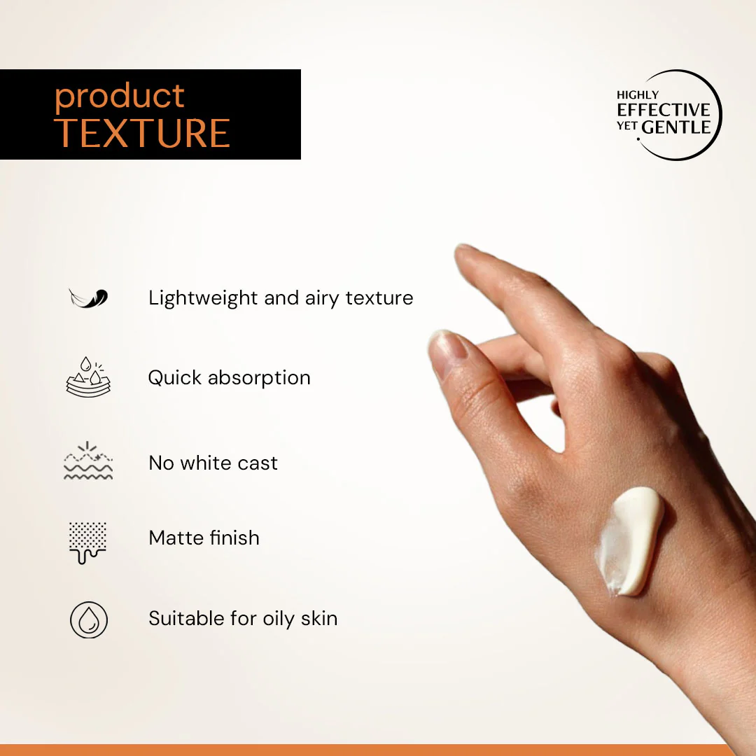 5% Vitamin C Gel Sunscreen for Oily Skin - SPF 50 PA++++ | Brightens skin tone |100% Photostable Sunscreen with 4 New Gen UV Filters | Long Lasting | Lightweight | In-Vivo Tested - Image 6